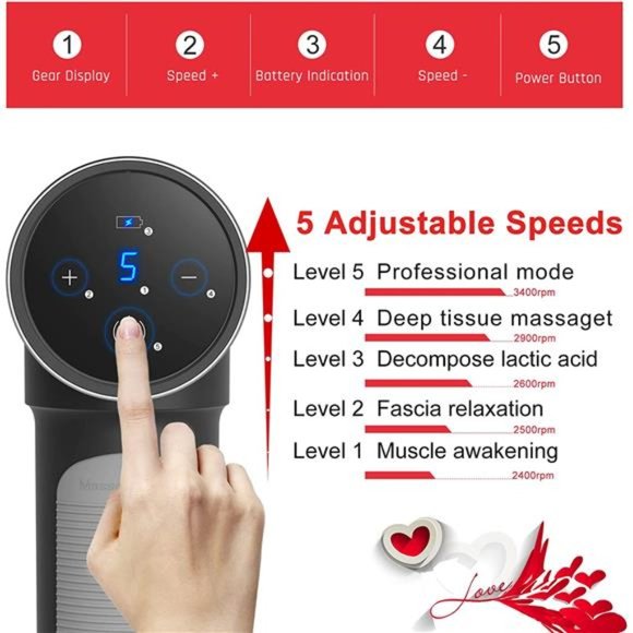 New Massage Gun Deep Tissue - Portable Handheld Muscle Massager,Super Quiet - Picture 3 of 7